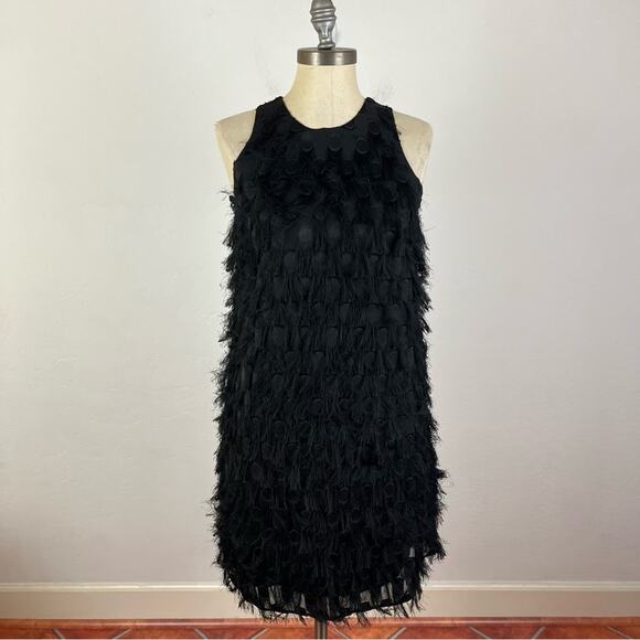 Anthropologie Roxie Textured Feather Fringe Dress - Picture 2 of 8